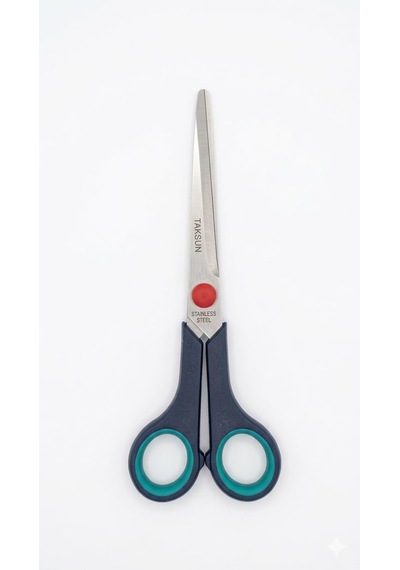 Taksun C2007 7 İnç Profesyonel Paslanmaz Çelik Makas 18 Cm Ergonomik Yumuşak Saplı, Ultra Keskin Bıçaklı Çok Amaçlı Ofis, Ev Ve Hobi Tipi Kesici