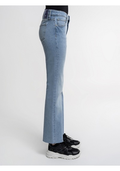 Flare Slim Fit Kadın Pantolon Denim