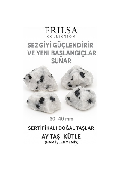 Sertifikalı Ham İşlenmemiş Ay Taşı Kütle El Taşı Duygusal Şif