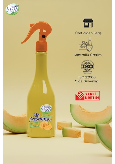 Melon Oda Spreyi 400 Ml - 6'lı Eko Paket Air Freshener Neon Kavun Oda Kokusu Kavun