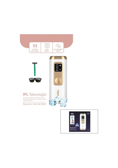 Sinbo Sel-6049 Buz Lazer Epilatör Ve Epilasyon Cihazı 5 Farklı Mod Lcd Ekran Tüm Vücut Uygun Ipl