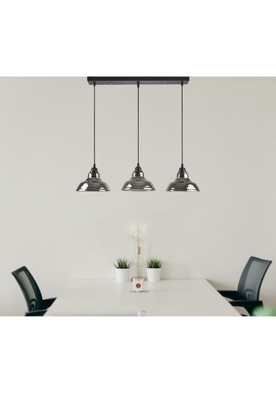 Dilberay Lüks Salon - Mutfak - Yatak Odası Modern Sıralı Füme 3 Lü Avize Diğer
