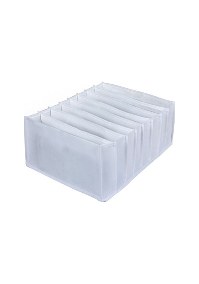 Çekmece Ve Dolap Içi 8 Bölmeli Akordiyon Organizer L Kumaş Beyaz Diğer
