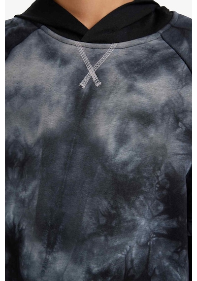 Defacto Erkek Çocuk Regular Fit Kapüşonlu Desenli Sweatshirt G4988a825wnnv28 Lacivert-nv28