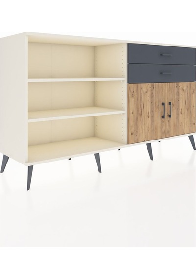 Hyperion Konsol 3 Raflı 2 Çekmeceli 2 Kapaklı 176x44x99 Aytaşı-ça Aytaşı-çam/antrasit Hyperion Konsol 3 Raflı 2 Çekmeceli 2 Kapaklı 176x44x99 Aytaşı-ça Aytaşı-çam/antrasit