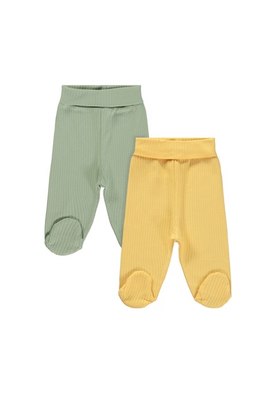 Minidamla Baby Minidamla Patikli Basic 2'li Set 3-9 Ay Tek Alt Bebe - Yeşil