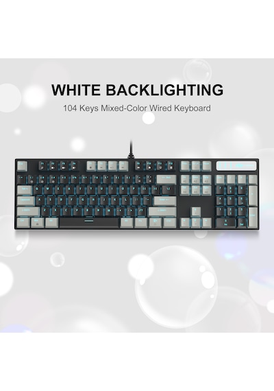 Magegee Mk-storm 104 Tuş Red Switch Kablolu Türkçe Q Gri-siyah Gaming Klavye