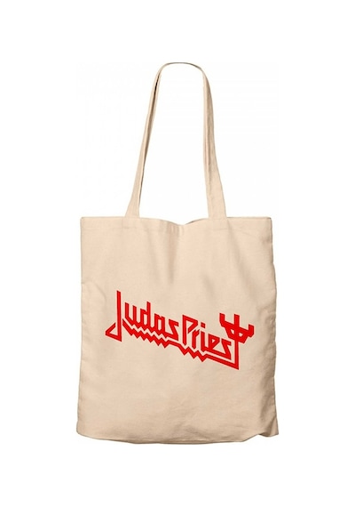 Judas Priest Logo 3 Krem Kanvas Bez Çanta Krem