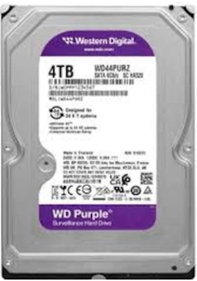 Wd 3.5" 4tb Purple Wd44purz 5400 Rpm 128mb Sata-3 Güvenlik Diski