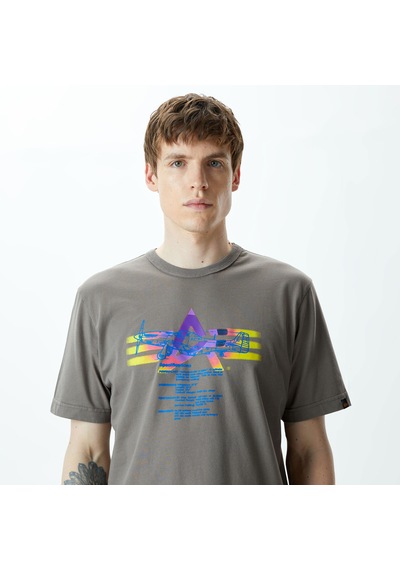 Alpha Industrıes Alpha Industries Alpha Gradient Erkek Gri T-shirt