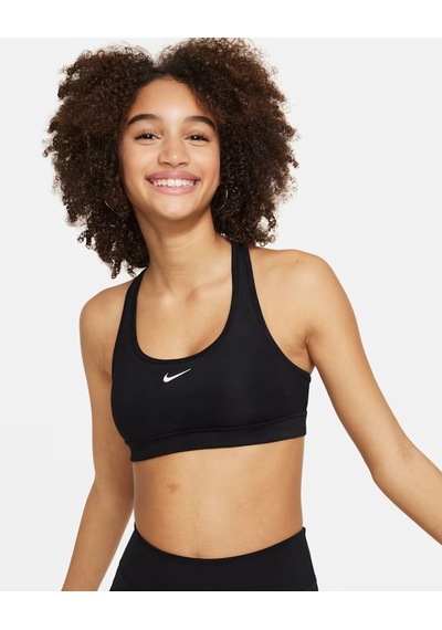 Nike Fj7161-010 Swoosh Kızlar Spor Sütyeni - Siyah