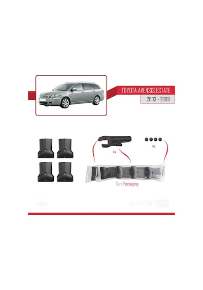 Toyota Uyumlu Avensis Sw 2003-2009 Arası Fly Model Ara Atkı Tavan Barı G