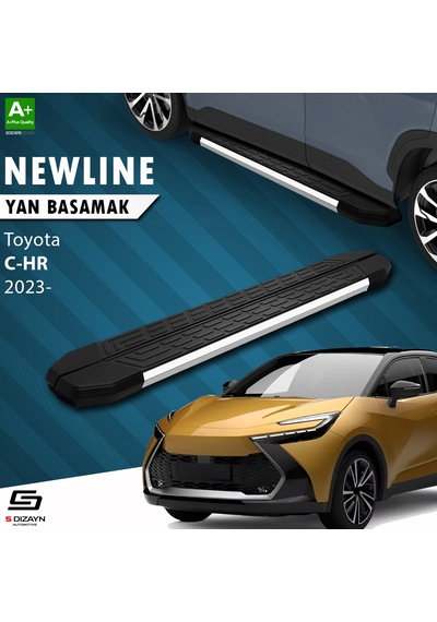 S-dizayn Toyota C-hr 2 Newline Krom Yan Basamak 173 Cm 2023 Üzeri A+ Kalite
