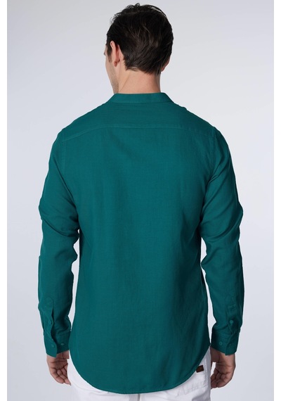 Tudors Erkek Slim Fit Dar Kesim Uzun Kollu %100 Pamuk Keten Doku Hakim Yaka Yeşil Gömlek-30475 Yeşil Tudors Erkek Slim Fit Dar Kesim Uzun Kollu %100 Pamuk Keten Doku Hakim Yaka Yeşil Gömlek-30475 Yeşil