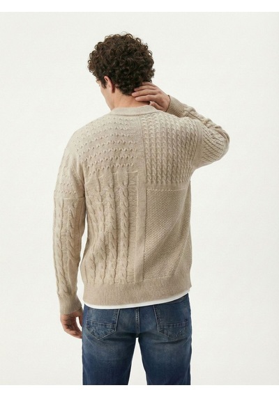 Loose Fit Erkek Hırka Taş