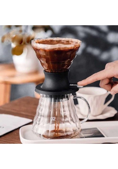 Cam Kahve Dripper Kahve Damlatıcı Demleme Aleti, 200 Ml