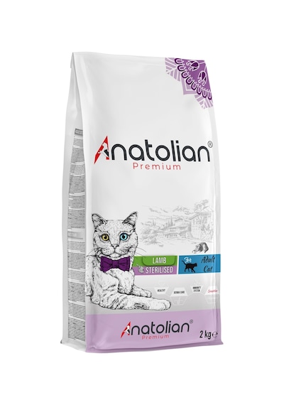 Anatolian Premium Kısırlaştırılmış Kuzu Etli Yetişkin Kedi Maması 2 KG