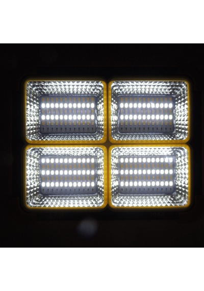 Güneş Enerjili İkaz Lambalı Portatif Led Projektör 100 Watt