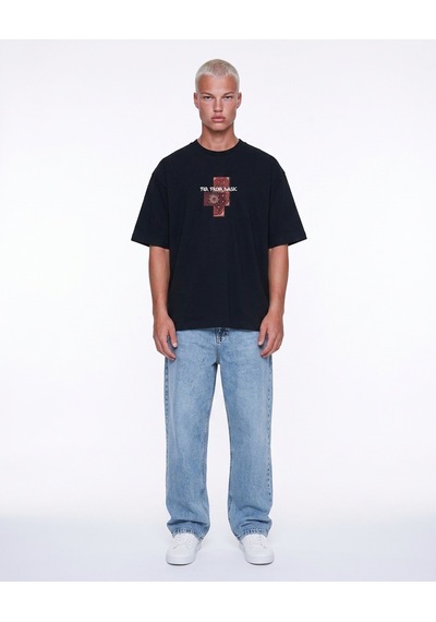 Respire Erkek Ffb Patch Oversize T-shirt Siyah