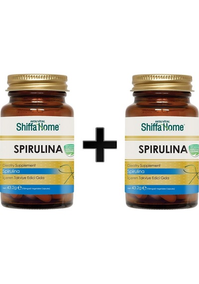 Aksu Vital Shiffa Home Spirulina (Yosun Hapı) 60 Kapsül 2 Adet Aksu Vital Shiffa Home Spirulina (Yosun Hapı) 60 Kapsül 2 Adet
