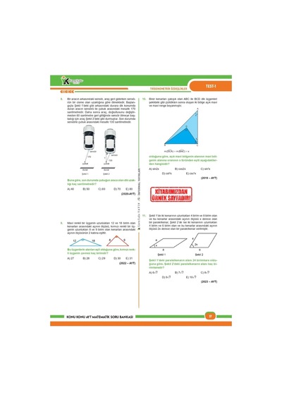 2027 YKS-AYT Matematik-Geometri ÖSYM Çıkmış Soru Bankası Konu Konu Son 9 Yıl Video/PDF Çözümlü