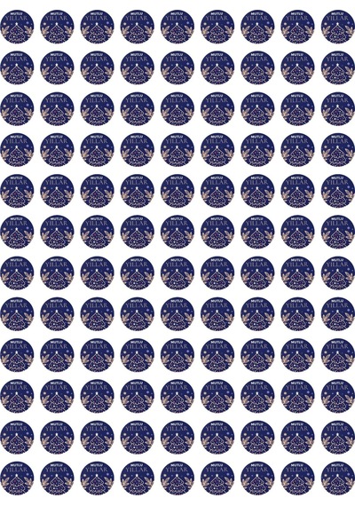 Yılbaşı Çam Temalı Mutlu Yıllar Sticker Seti, Yeni Yıl Hediye&pak Çok Renkli