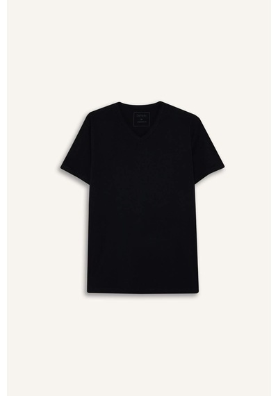 Defacto Slim Fit Dar Kesim V Yaka Üst L4884az26spbk27 Siyah-bk27