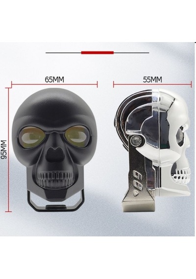 Skull Head Özel Tasarım Off Road Sis Lambası Açma Kapama Gidonlu