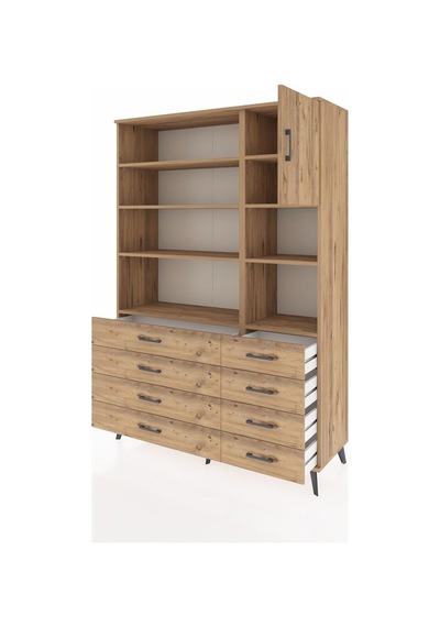 Hyperion Dolap 8 Raflı 8 Çekmeceli Tek Kapaklı 132x44x195 Çam-çam/çam Atlas Çam/atlas Çam Hyperion Dolap 8 Raflı 8 Çekmeceli Tek Kapaklı 132x44x195 Çam-çam/çam Atlas Çam/atlas Çam