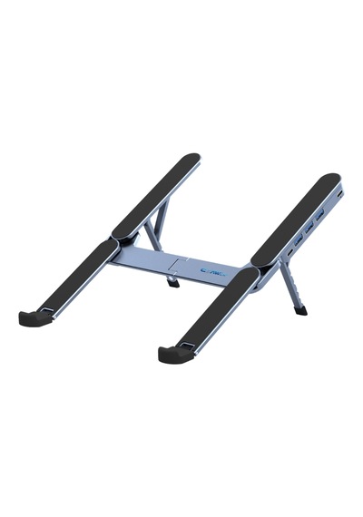 Octadock Pro Ayarlanabilir Katlanabilir Laptop Standı Alüminyum Notebook Standı, 6 Kademeli, Usb Hub Destekli