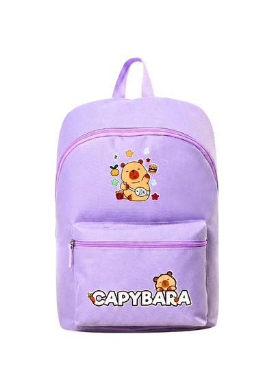 Capybara Orijinal Lisanslı Çocuk Okul Çantası Su Geçirmez Lila