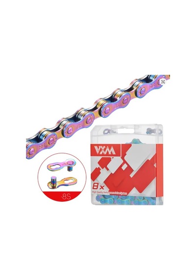 Vxm 8 Speed Rainbow Mtb / Yol Bisiklet Zinciri Çok Renkli