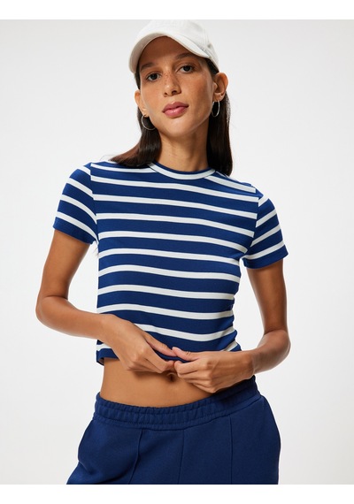 Koton Basic Tişört Kısa Kollu Bisiklet Yaka Slim Fit Lacivert Çizgili 5wal10227ık Lacivert Koton Basic Tişört Kısa Kollu Bisiklet Yaka Slim Fit Lacivert Çizgili 5wal10227ık Lacivert