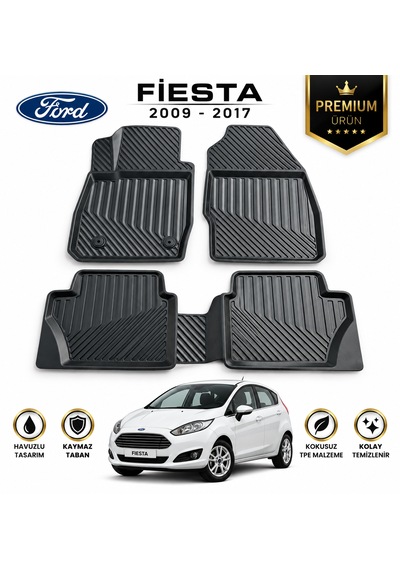 Ford Fiesta 2009-2017 Uyumlu 3d Oto Paspas Premium