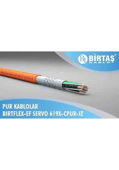 Birtaş Ef659x-cpur-3x0.25 ,kesit 0.25mm² 3-damar/çok Telli Blendajlı Ağırşart Hareketli Pur Kablo