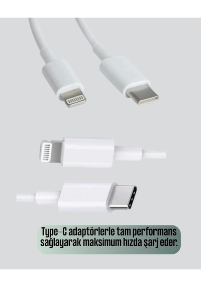 Dayanıklı Tpe Lightning Kablo - 30w Hızlı Şarj Ve Veri Transferi
