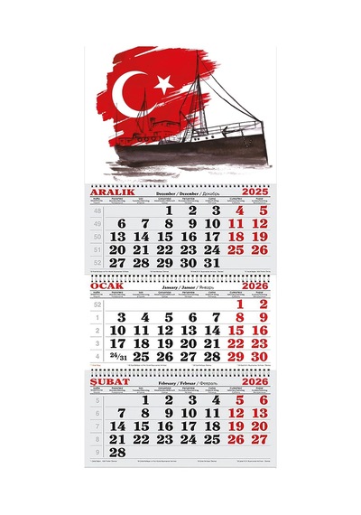 2026 Yılı Gemici Takvimi-bandırma Vapuru