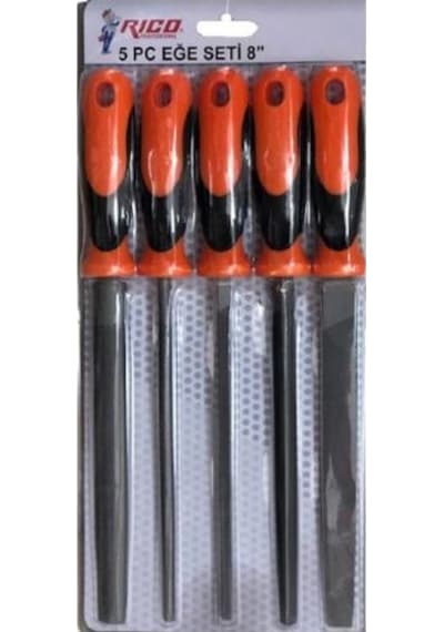 Rico RC2160 8" 20CM T12 Profesyonel Eğe Seti 5 Parça