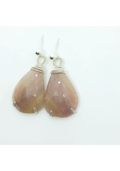 2011 Kök Safir Gümüş 925 El Yapımı Küpe Pudra