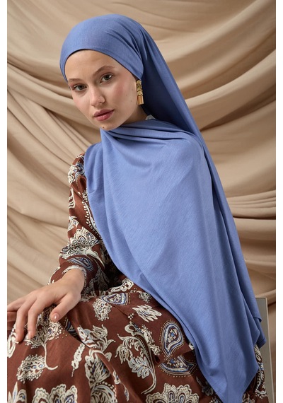 Silk Home Premium Penye Şal 65002-42 Kot Mavi Çok Renkli