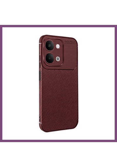 Twin Store Vivo Y31d Auto Focus Karbon Kapak - Bordo Bzstwın