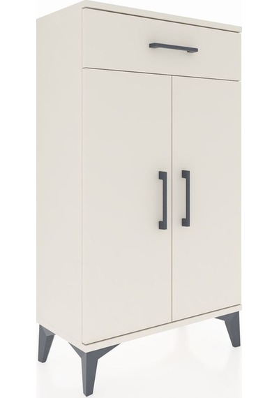 Arges Komodin 2 Raflı Tek Çekmeceli 2 Kapaklı 60x30x106 Aytaş... Aytaşı