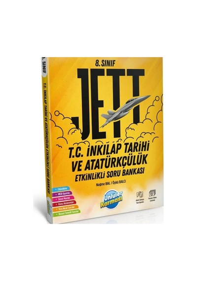 Ünlüler Karması 8.sınıf Jett İnkılap Tarihi Etkinlikli Soru Bankası