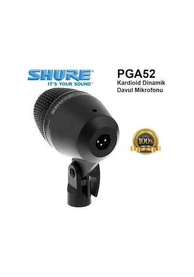Shure Pga52 Kardioid Dinamik Davul Mikrofonu