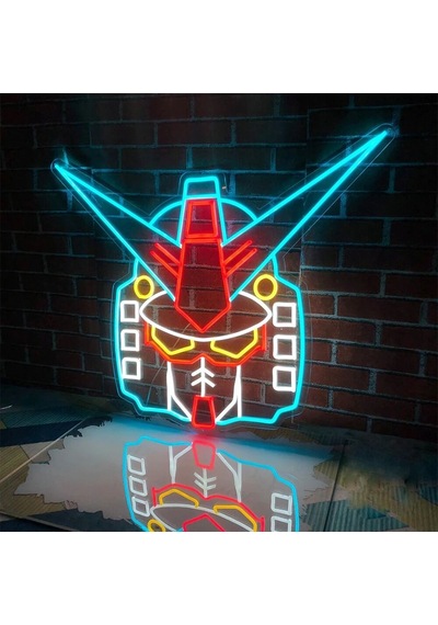 Gundam Robot Neon Dekoratif Aydınlatma