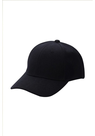 Bawcompany Siyah Spor Şapka Unisex Arkası Cırtlı Ayarlanabilir