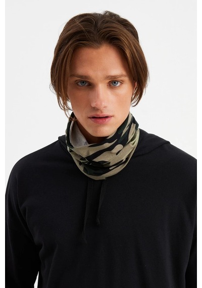 Butikgiz Erkek 4 Fonksiyonlu Koruyucu Pamuklu, Esnek, Terletmez, Bandana, Boyunluk, Maske - Tek Ebat / Kamuflaj Kamuflaj
