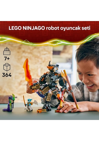 LEGO® NINJAGO® Cole’un Görev Robotu ve Ejderha Zane 71854 - 7 Yaş ve Üzeri Çocuklar için 3 Minifigür İçeren Yapım Seti (364 Parça)