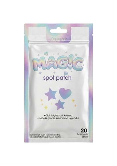 Magic Spot Patch Akne Patch Siyah Nokta Karşıtı Holografik Yıldız Kalp Cilt Bakım Maskesi 20 Adet