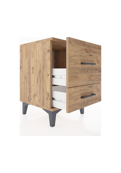 Hyperion Komodin 2 Çekmeceli 44x44x64 Çam-çam Atlas Çam